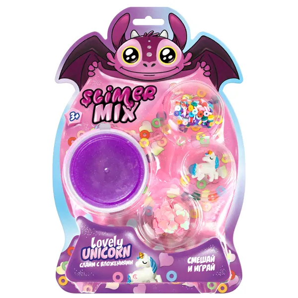 Набор для игры со слаймом Slimer Lovely UNICORN, вес 180г