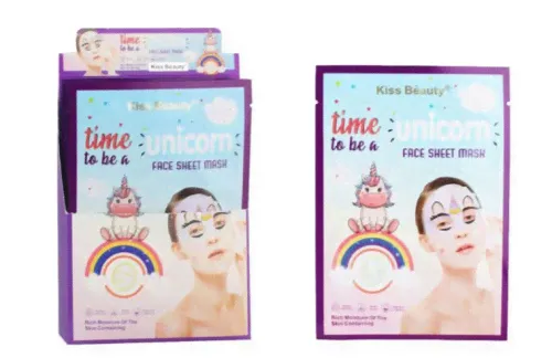 Тканевая маска для лица Kiss Beauty Unicorn mask