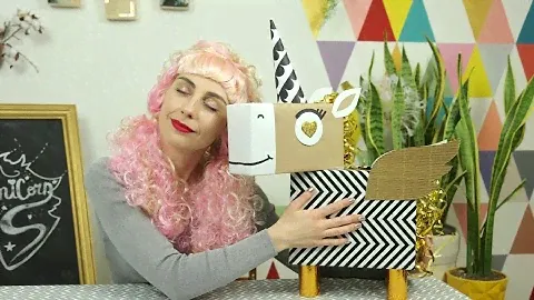 Коробка-единорог ко Дню Валентина + простой рецепт кексов/ Unicorn box DIY