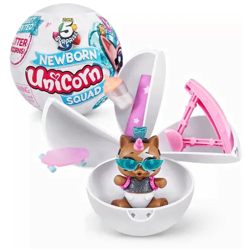 Игрушка Zuru 5 surprise Newborn Unicorn squad S5 Шар-Сюрприз 77199GQ2