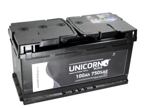 UNICORN BLACK 6СТ-100 (П.П.) 700А-0