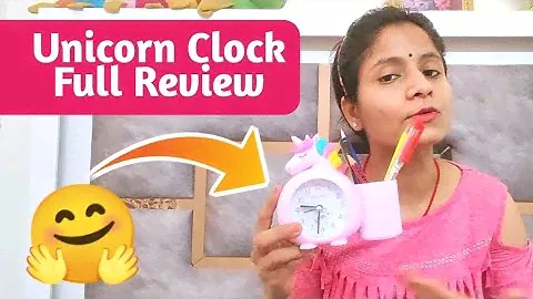 Beautiful pink unicorn alarm clock for kids full review || Best for girl kid birthday gift