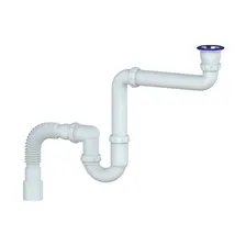 Сифон UNICORN Y315 1 1/2*40 под СТИРАЛЬНУЮ машину прямоточ. с гофрой 40*40*50