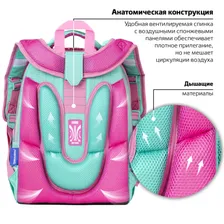 Ранец BRAUBERG SHINY 2 отд с брелком Magic unicorn 38х28х14 см 270694 (1)
