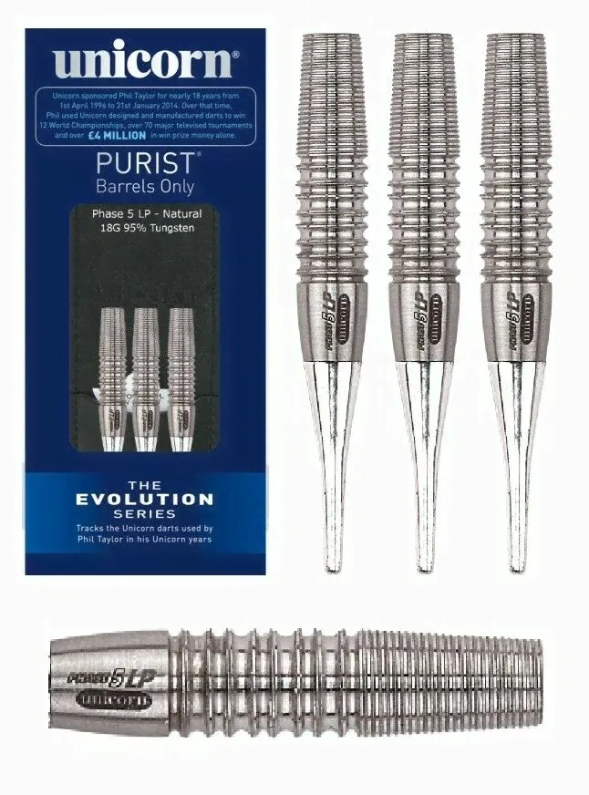 Unicorn Darts - Purist Phase 5 LP Phil Taylor 18g 20g 22g (Soft Dart) NEU OVP