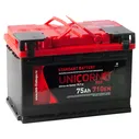 Аккумулятор UNICORN RED 75R 710A 278x175x190