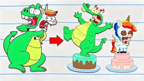 Dragon & Unicorn Transform Into Food!? | (NEW) Boy & Dragon | Cartoons For Kids | Wildbrain Toons