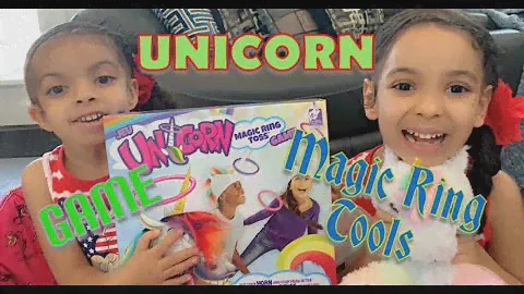 UNICORN Magic Ring Toss Game!! Pretend Play..TOYS REVIEW