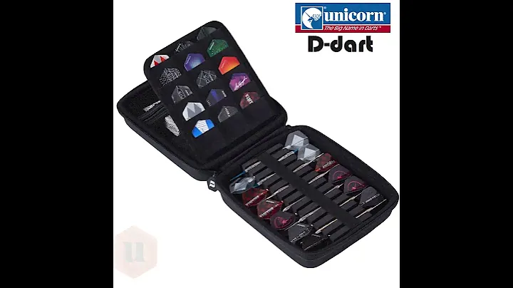 (D DART STORE) Unicorn Dart Case - ULTRA Darts Case Black LARGE Dart Case / Bag / Wallet