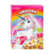Колечки Kellogg`s Dinosaurs Unicorn Радужные с фруктовым вкусом, 195 г