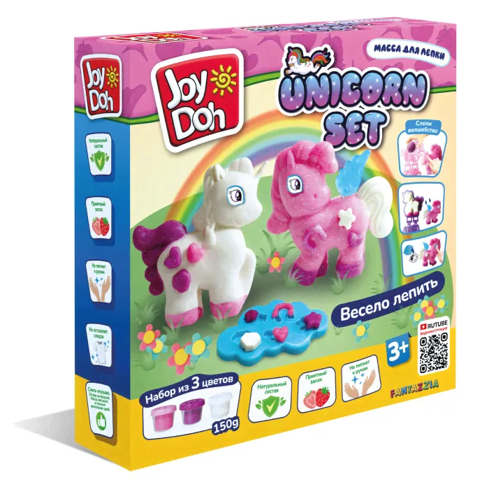 Масса для лепки Joy Doh набор UNICORN SET Единорожки UNIC-150 pot