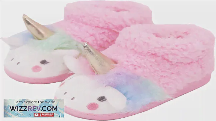 Girls Unicorn Slippers Toddler House Slippers Soft Warm Plush Anti-Slip Home Slippers Review
