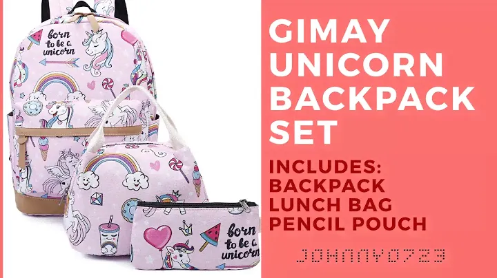 Рюкзак Girls Unicorn с изолированной сумкой для обеда и сумкой-карандашом, розовый Amazon Super Cute