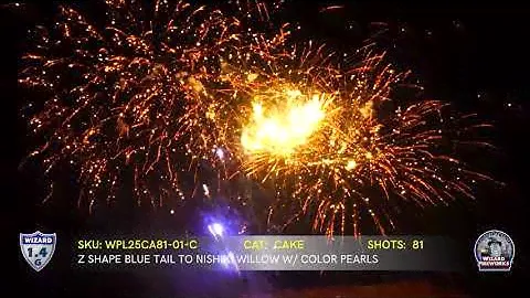 81S Z Shape Blue Tail to Nishiki Willow w/Color Pearls - PRO11018 (Wizard)