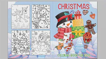 Christmas Coloring Book For Kids Ages 8  - 12 With Santa Claus, Snowmen & Cute Unicorn